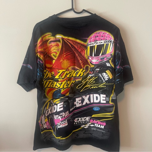 90s NASCAR Jeff Burton double sided print graphic tee L - Picture 9 of 9